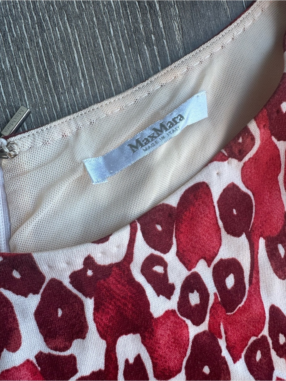 MaxMara Spring Wedding Guest Dress Red/Cream Floral Midi EU46 (US 14-16) 0679 - Picture 2 of 6
